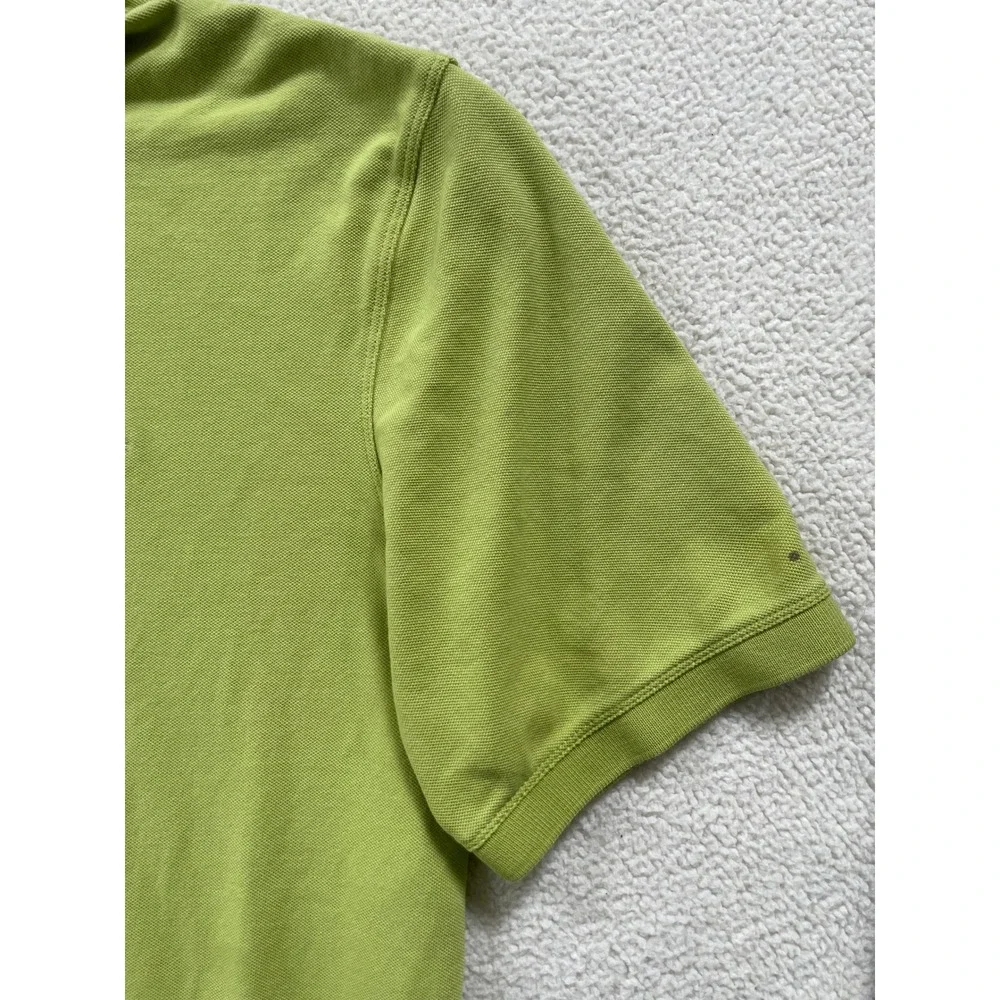 Banana Republic Mens Extra Large Polo Shirt Lime Green Elephant‎ Logo Pique XL